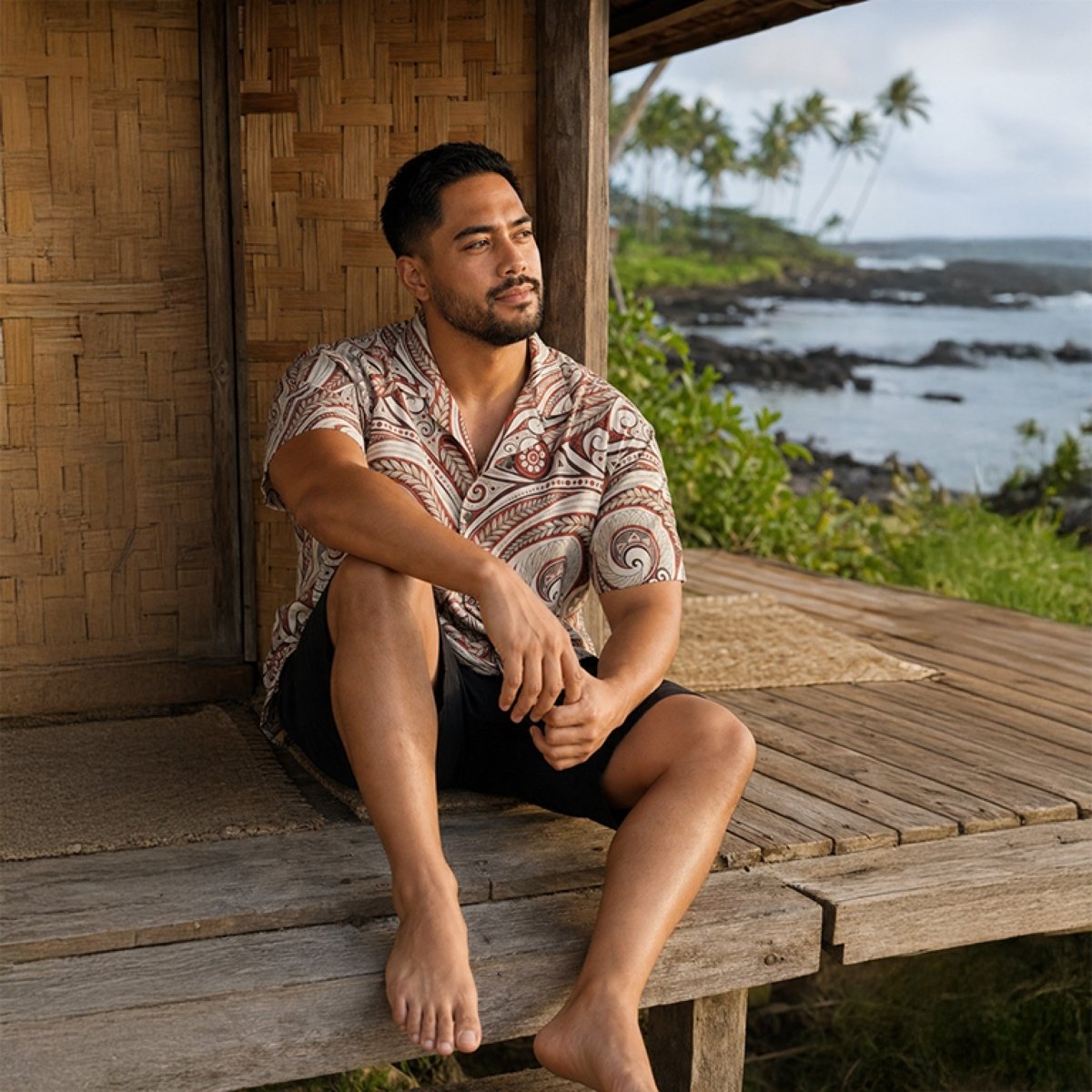 Hawaiian Camp Shirt - Firecrest - AU/NZ/USA - The Koko Samoa