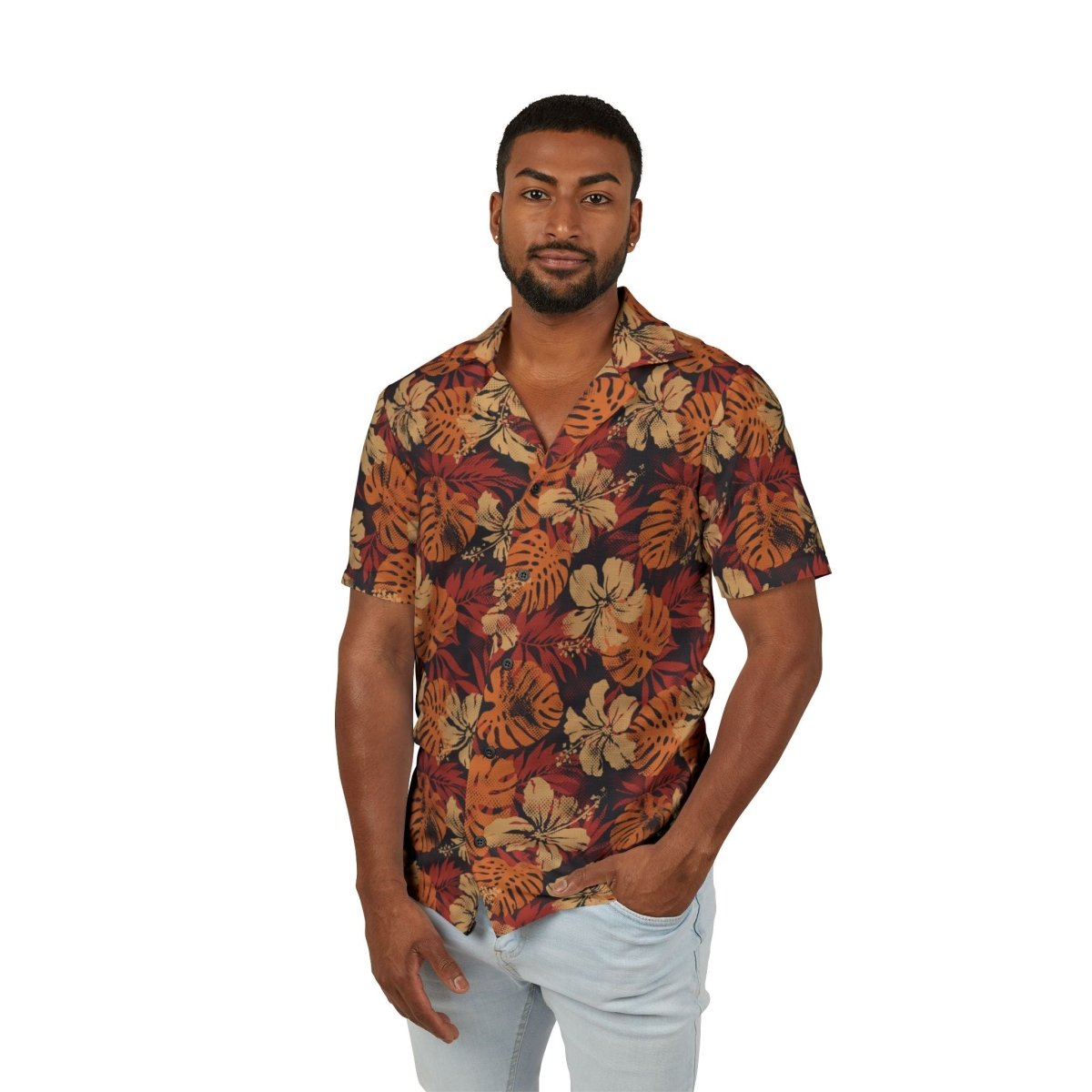 Hawaiian Camp Shirt - Lalomanu Ember - AU/NZ/USA - The Koko Samoa