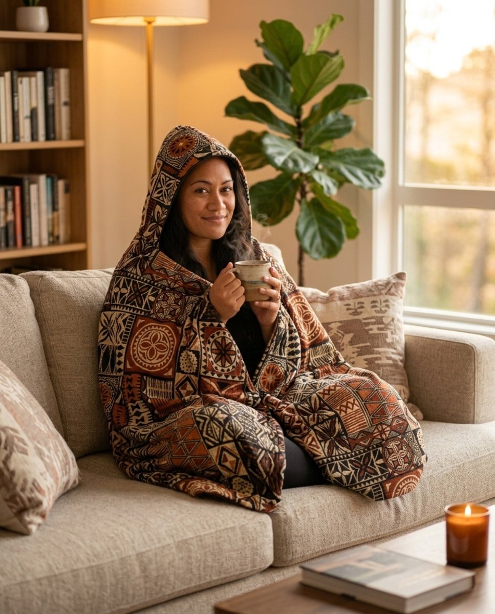 Hooded Blanket - Elei - AU/NZ - The Koko Samoa