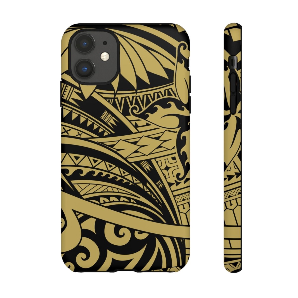 Bloom Gold tough phone case for iPhone, featuring a stylish floral design, designed for durability and protection.