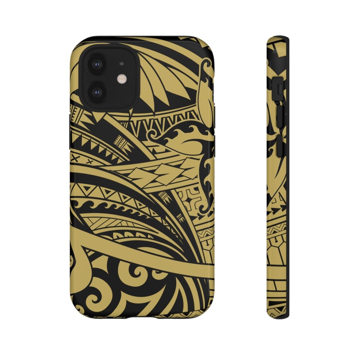 Bloom Gold tough phone case for iPhone, durable protective cover with floral design, fits AU, NZ, and US models.