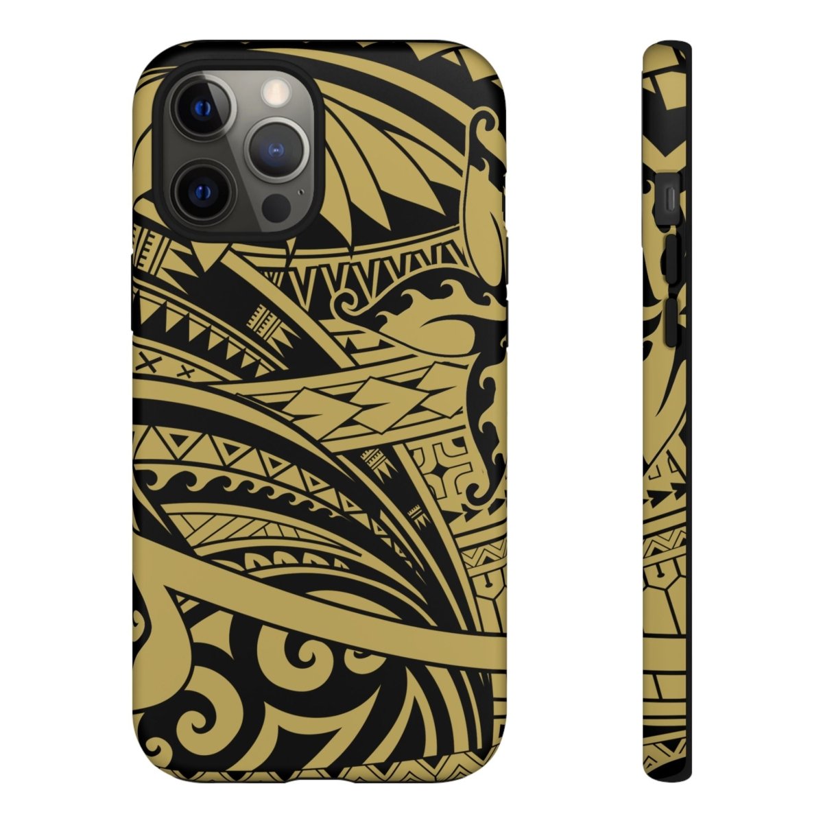 WOYC Bloom Gold tough phone case on an iPhone, featuring a stylish floral design, offers durable protection for AU, NZ, and US models.