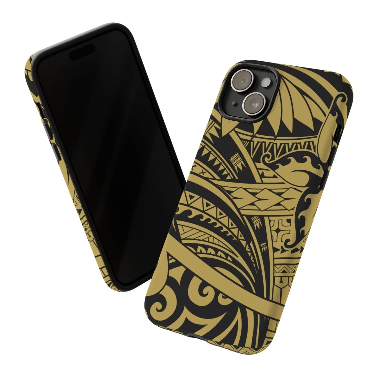 WOYC iPhone Tough Phone Case in Bloom Gold, durable protective case showing floral design for iPhone models.
