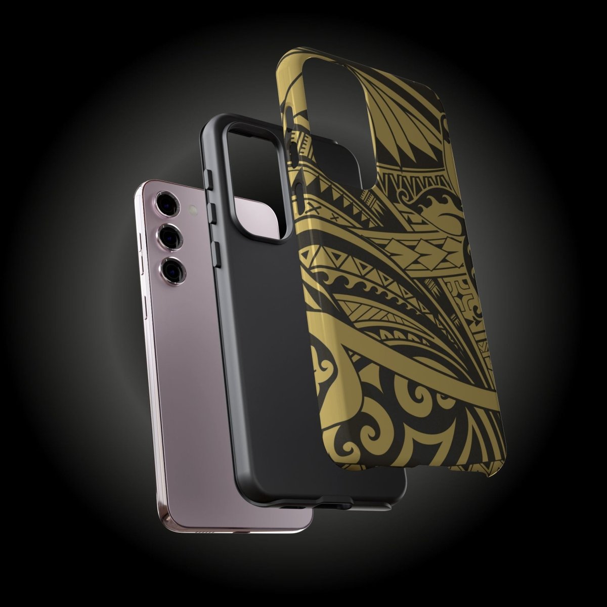 WOYC Bloom Gold tough iPhone case, durable protection with floral design, for iPhone models in AU, NZ, and USA.