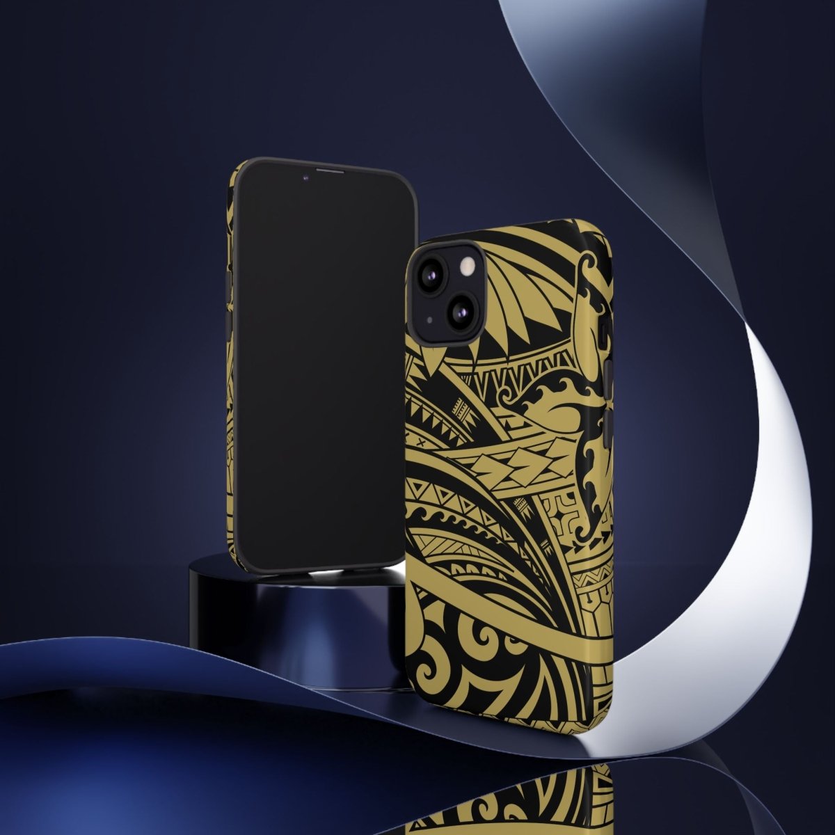 WOYC Bloom Gold tough phone case for iPhone, featuring a vibrant floral design, designed for durability and protection.