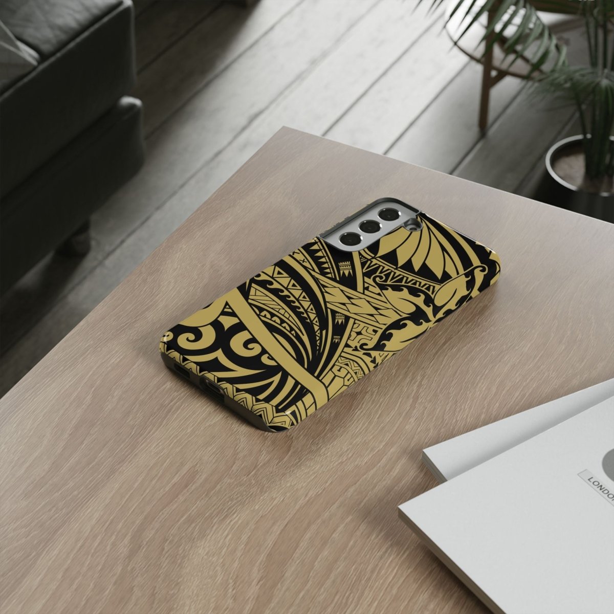 WOYC Bloom Gold tough iPhone case with floral design, protective and durable for AU, NZ, and US models.
