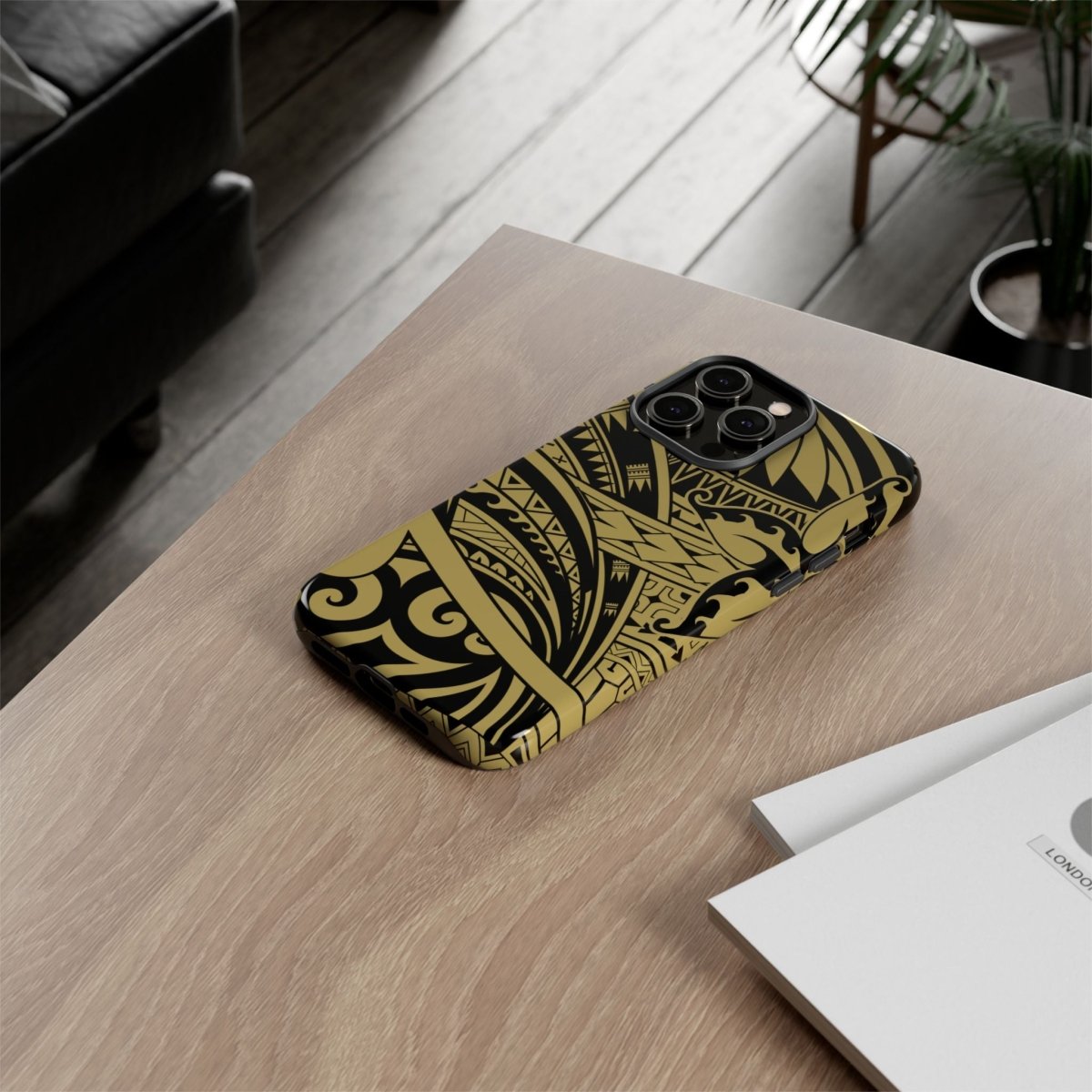 WOYC iPhone Tough Phone Case in Bloom Gold with floral design, durable protection for iPhone models, AU/NZ/USA compatibility