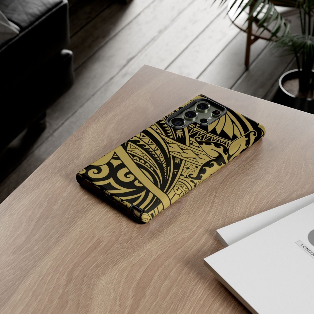 WOYC iPhone tough phone case in Bloom Gold with floral design, provides durable protection for iPhone models in AU/NZ/USA.
