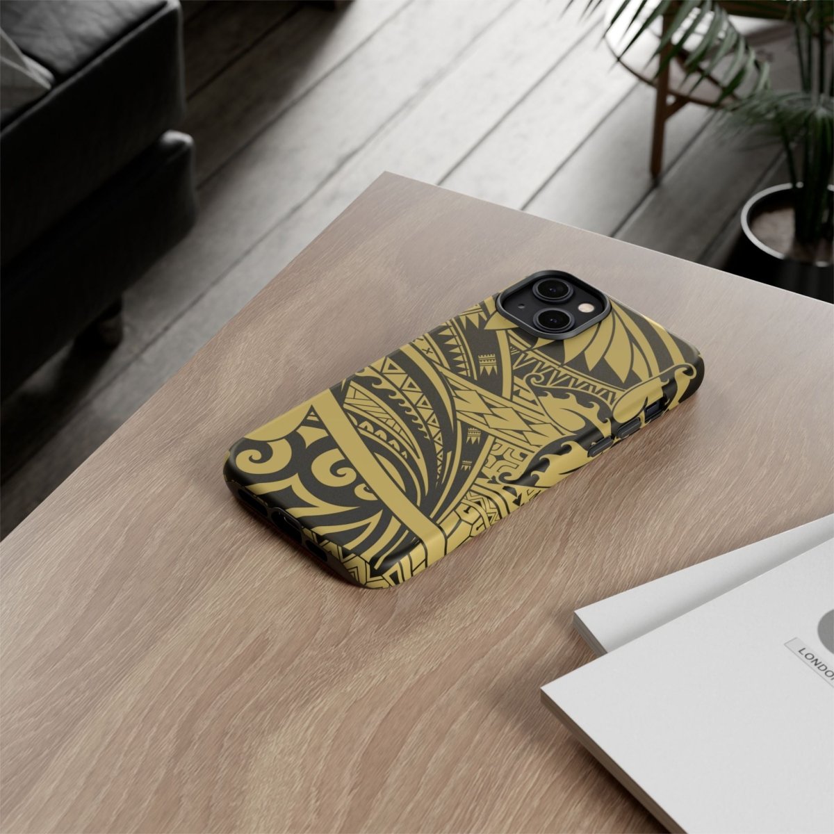 WOYC iPhone Tough Phone Case in Bloom Gold with floral design, protects iPhone models in AU/NZ/USA regions.
