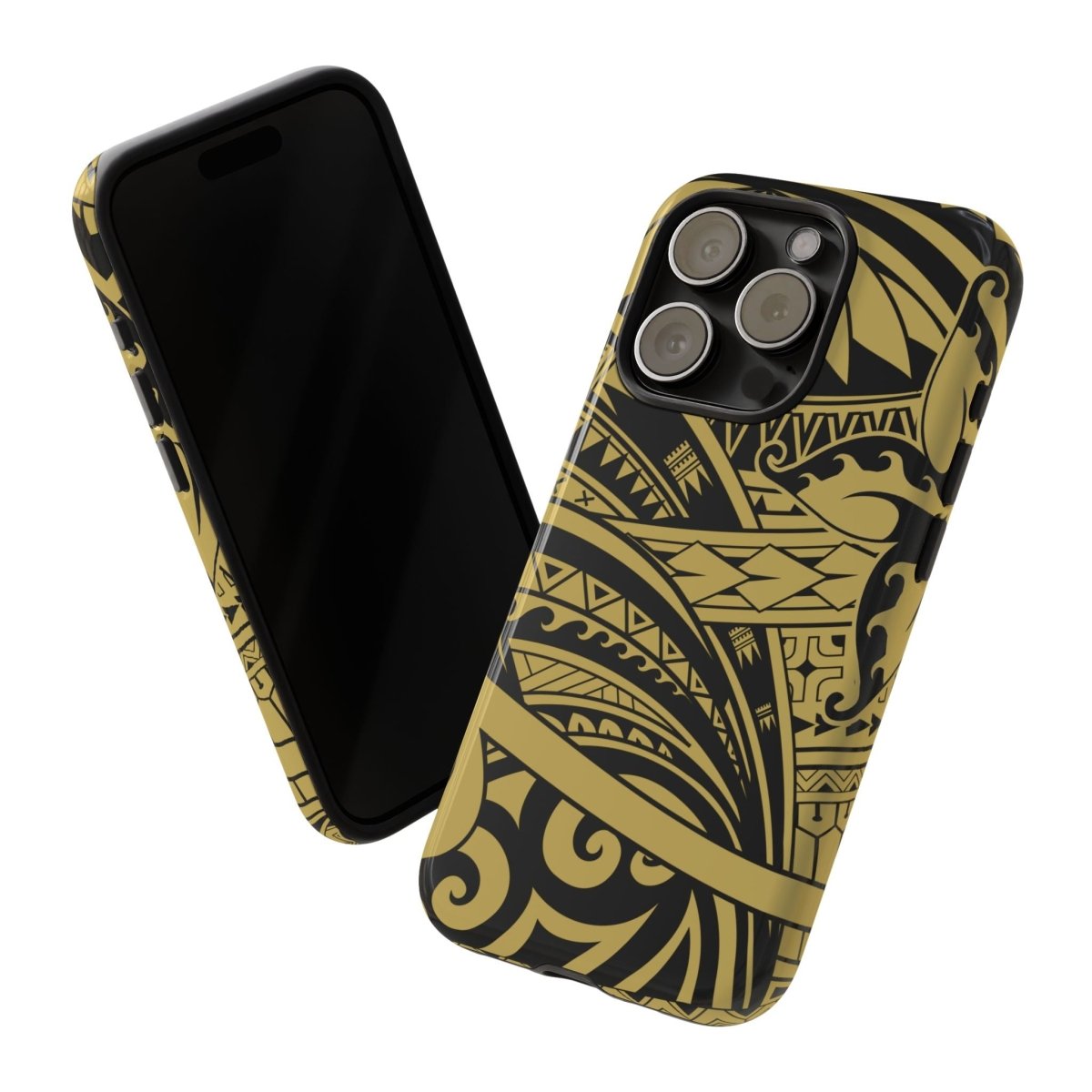 WOYC Bloom Gold tough phone case for iPhone, durable protective cover with floral design, compatible with AU, NZ, and USA models.