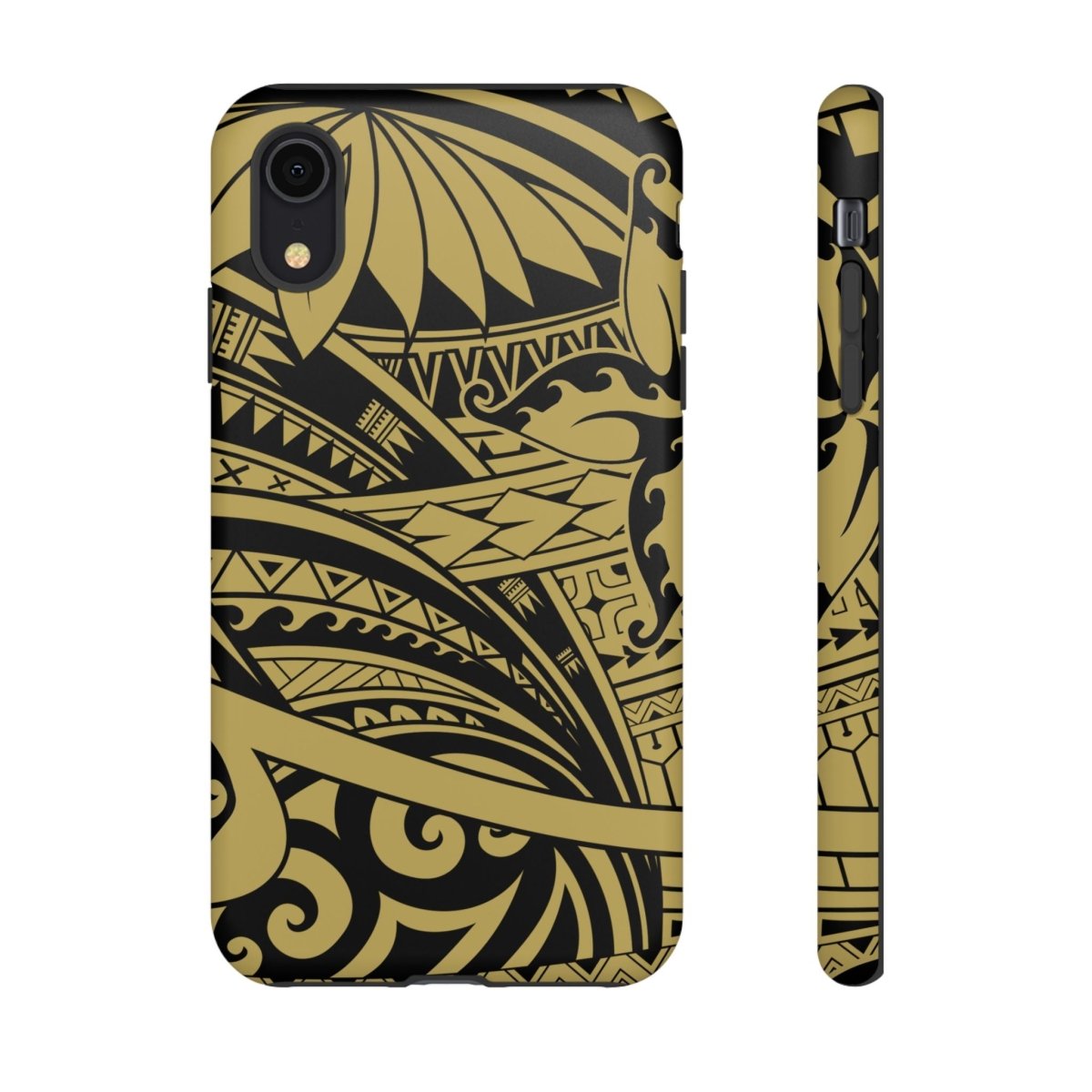 Bloom Gold tough iPhone case for AU, NZ, and USA, featuring durable protection and floral design.