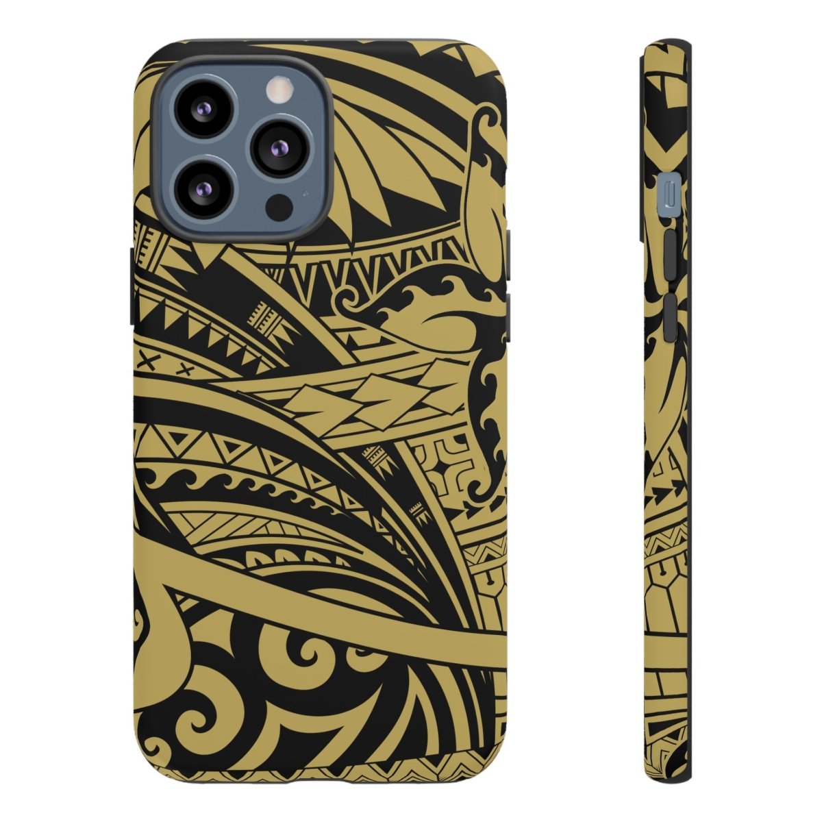 WOYC iPhone Tough Phone Case in Bloom Gold with floral design, rugged protective cover for iPhone models in AU, NZ, and US.