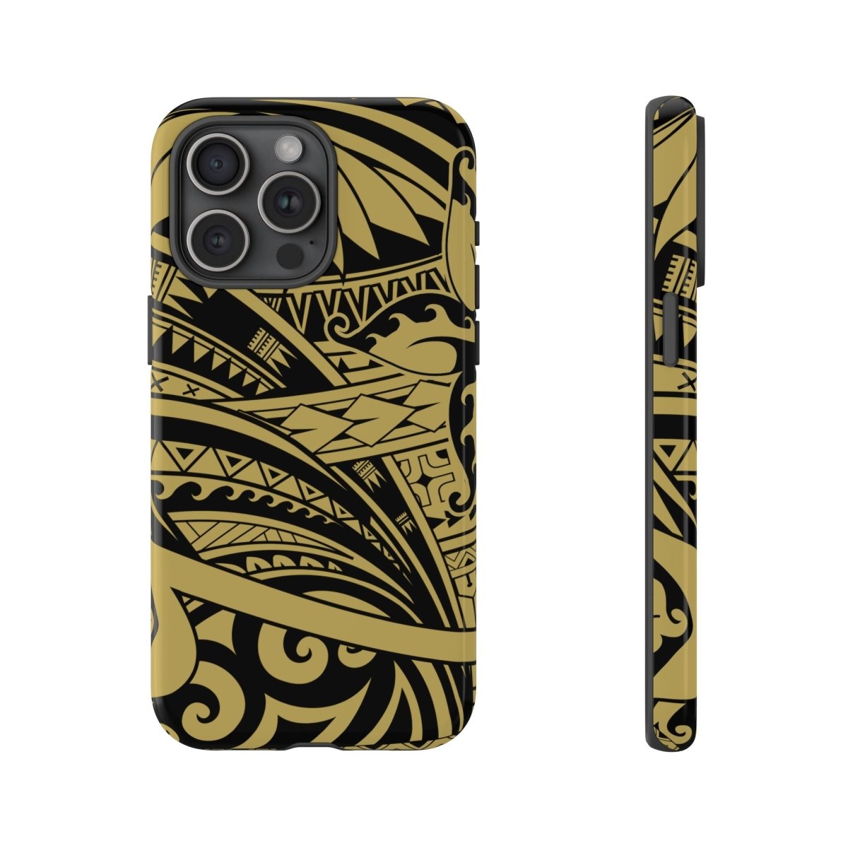 WOYC Bloom Gold tough phone case for iPhone, durable protective cover with floral design, suitable for AU, NZ, and USA models.