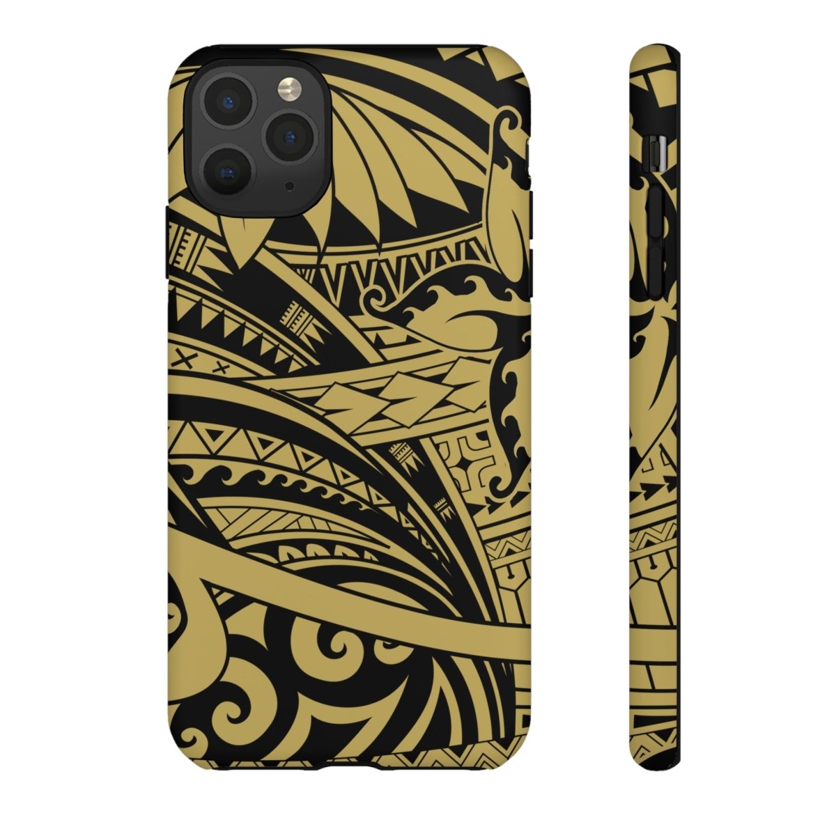 Bloom Gold tough phone case for iPhone, durable protective cover with floral design, suitable for AU, NZ, and USA.