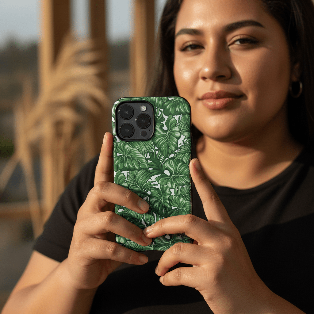 WOYC iPhone Tough Phone Case Saoluafata Canopy with Samoa design, rugged protective cover for iPhone in AU, NZ, and USA.