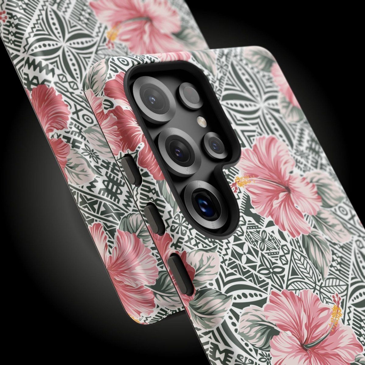 Printify iPhone tough phone case with Solosolo Blooms design, featuring vibrant floral artwork on durable protection.