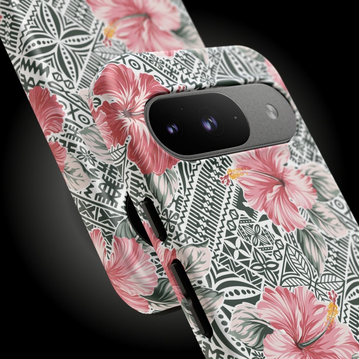 Printify iPhone tough phone case with colorful Solosolo Blooms design, providing durable protection for iPhone models.