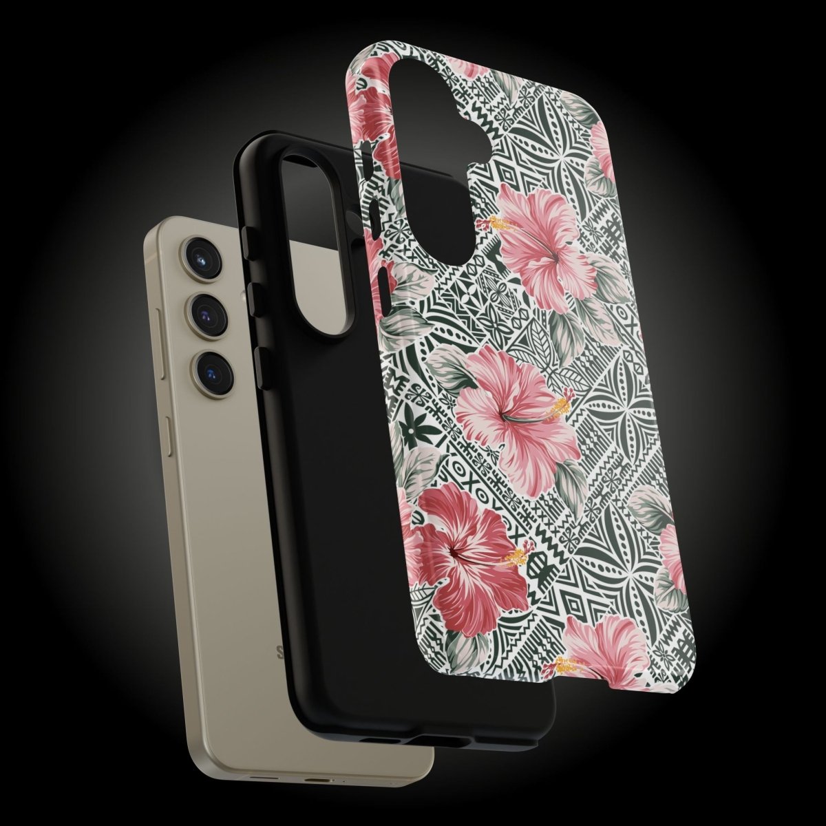 Printify iPhone tough phone case with Solosolo Blooms design, durable cover featuring vibrant floral artwork for iPhone models.