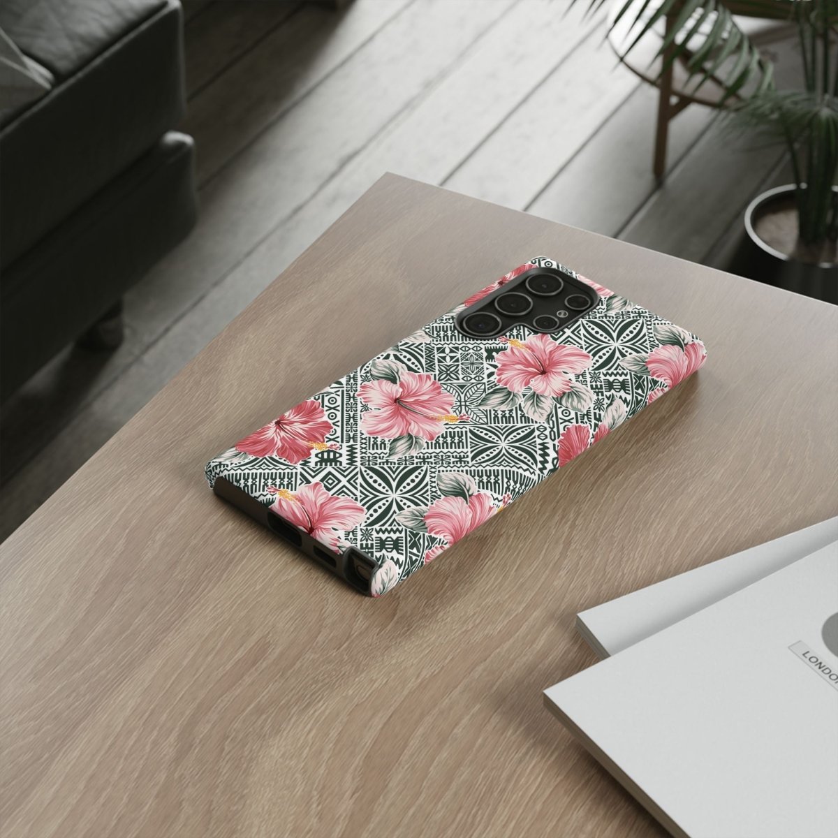 iPhone tough phone case with Solosolo Blooms design by Printify, featuring vibrant floral artwork on durable protection.