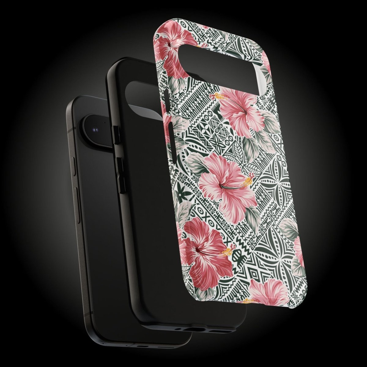Printify iPhone tough phone case with Solosolo Blooms design, featuring vibrant floral patterns on durable protection for iPhone.
