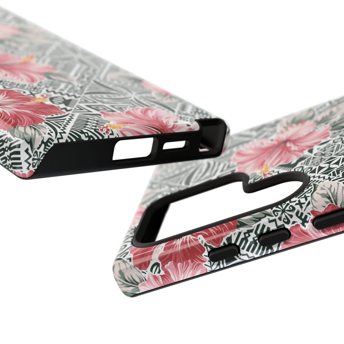 Printify iPhone tough phone case featuring Solosolo Blooms design, offers durable protection for iPhone models in AU, NZ, and USA.