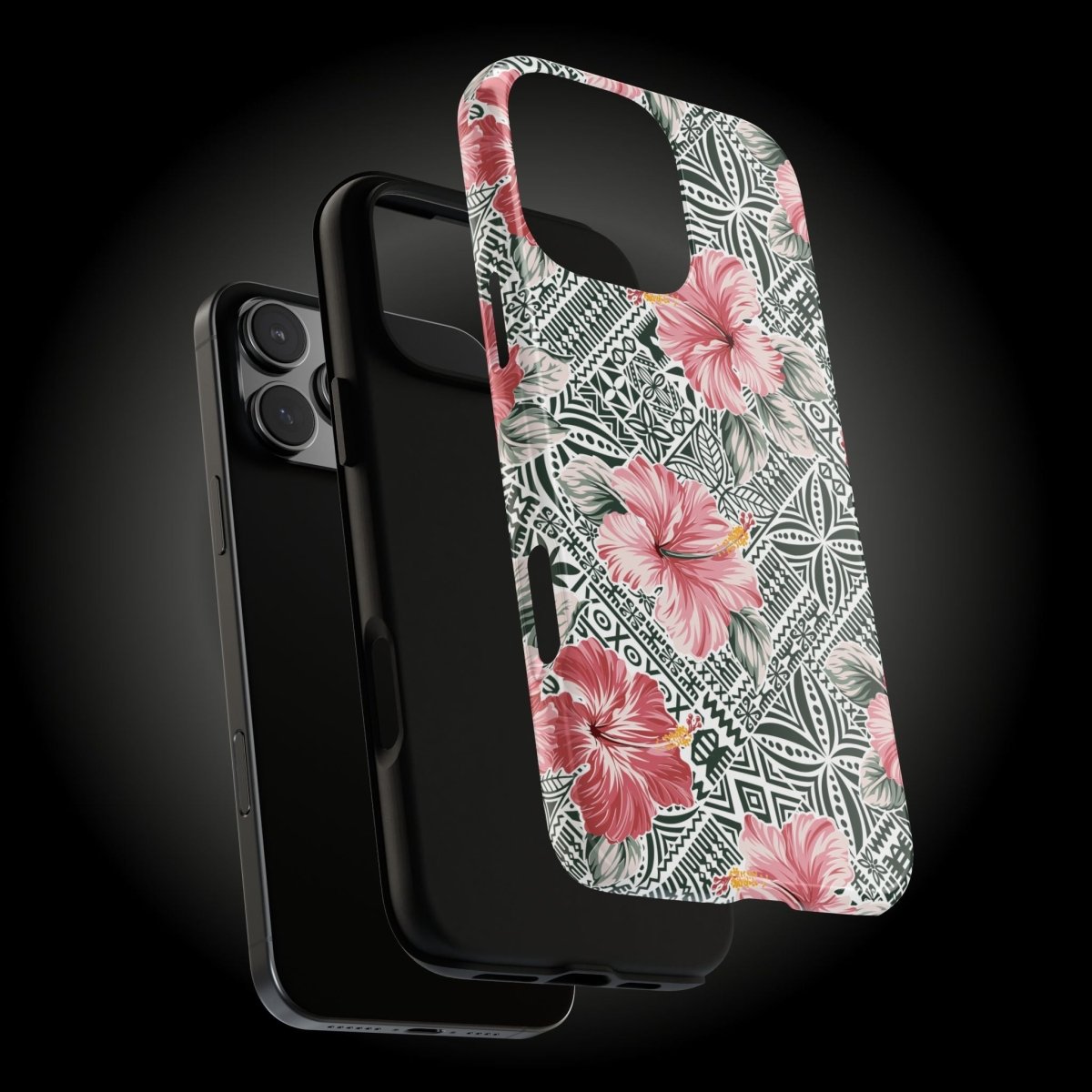 Printify iPhone tough phone case featuring Solosolo Blooms design, durable protective cover for iPhone models.