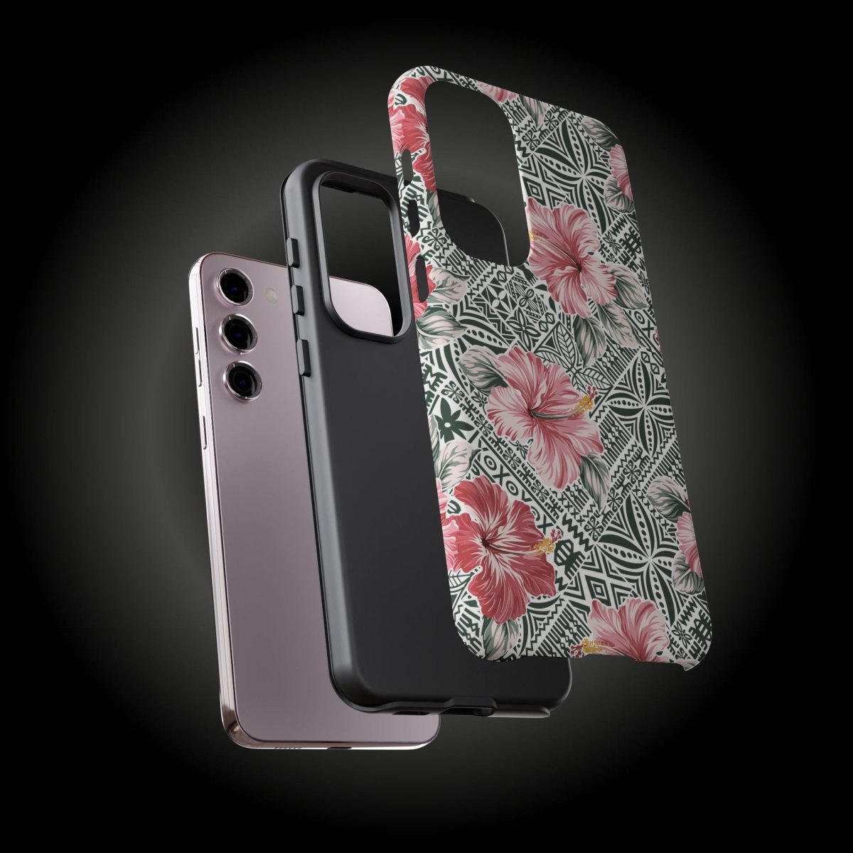Printify iPhone tough phone case featuring Solosolo Blooms design, offers durable protection for iPhone models.