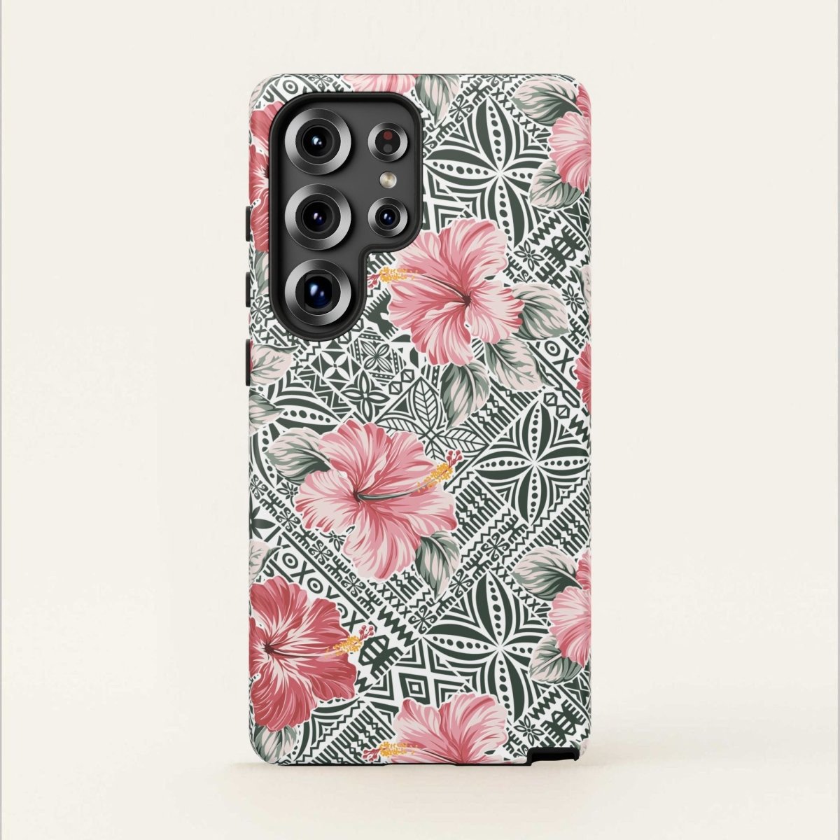 Printify iPhone tough phone case with Solosolo Blooms design, featuring vibrant floral artwork for iPhone protection.