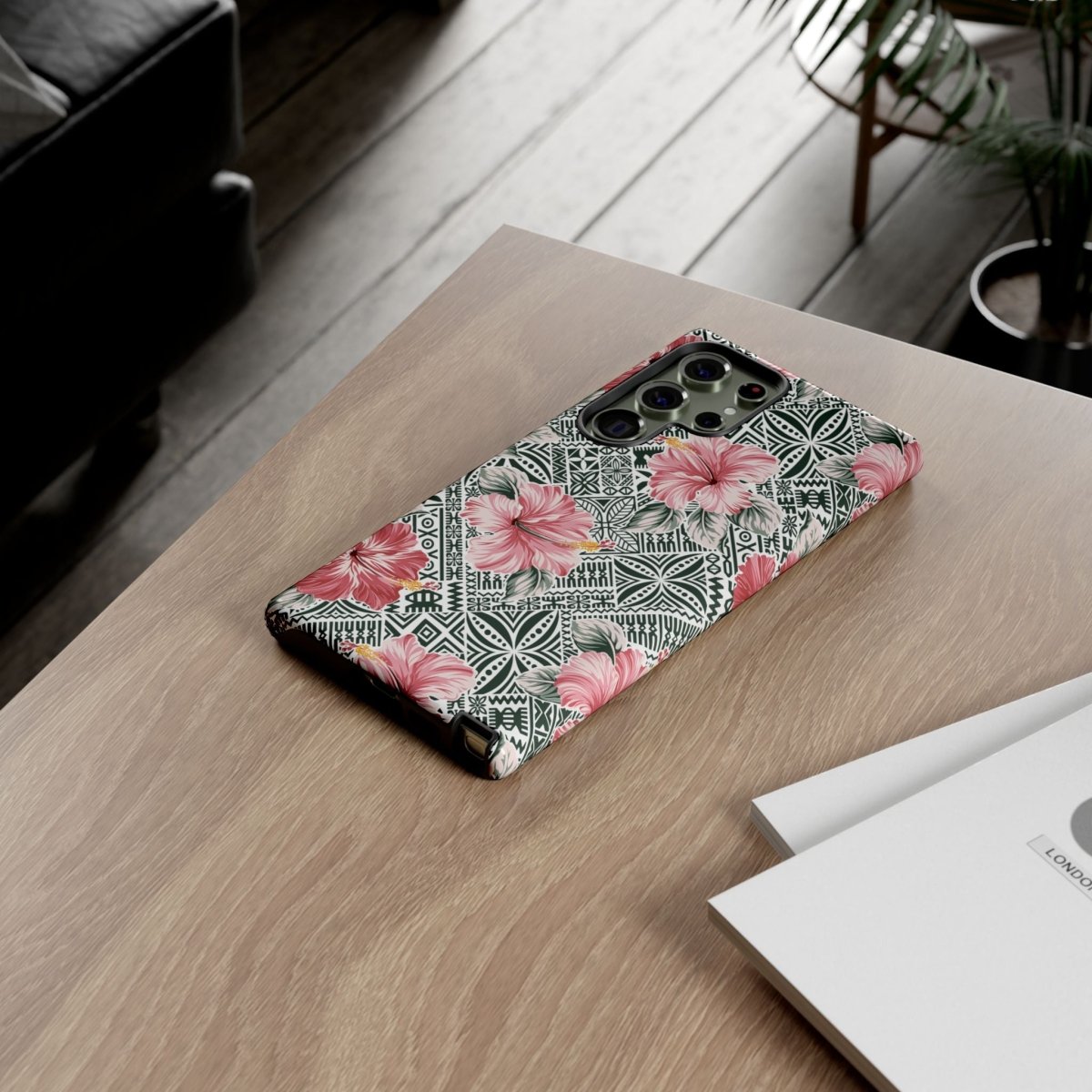 Printify iPhone tough phone case featuring Solosolo Blooms design, durable protective cover for iPhone models.