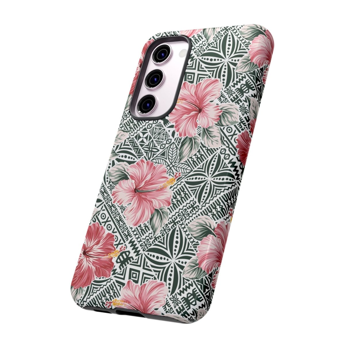 Printify iPhone tough phone case with Solosolo Blooms design, featuring vibrant floral artwork for iPhone protection.