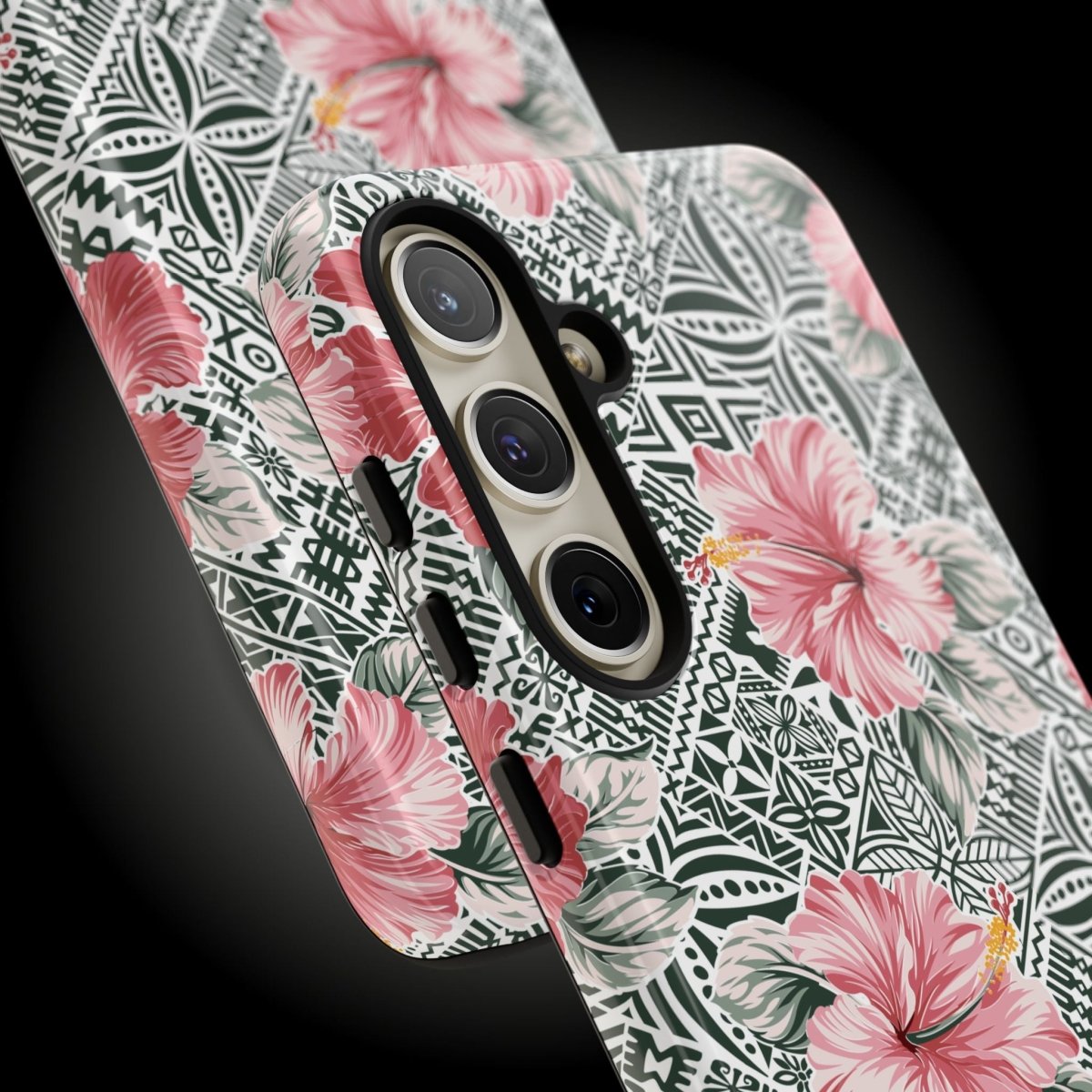 Printify iPhone tough phone case with colorful Solosolo Blooms design, providing durable protection for iPhone models.