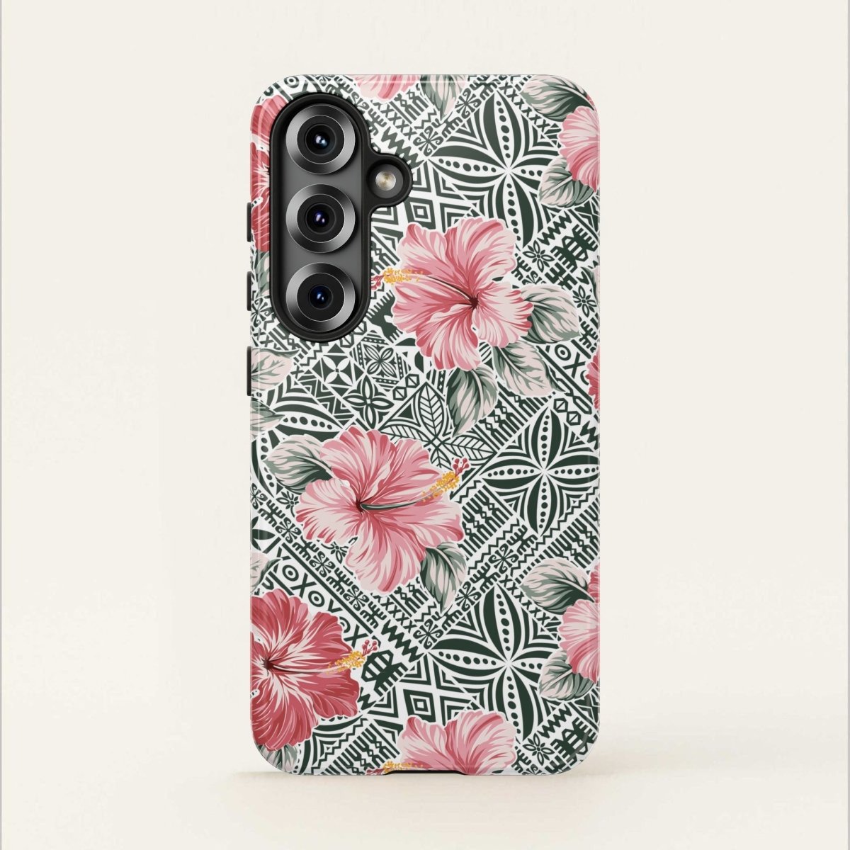 Printify iPhone tough phone case with Solosolo Blooms design, featuring vibrant floral artwork on a durable protective cover.