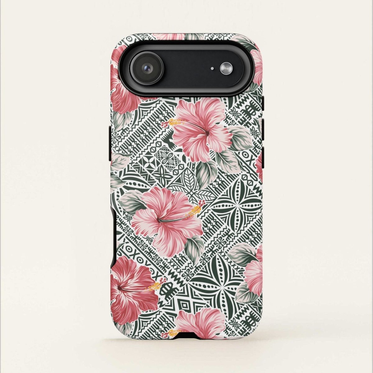 Printify iPhone tough phone case with Solosolo Blooms design, featuring vibrant floral artwork for iPhone models.