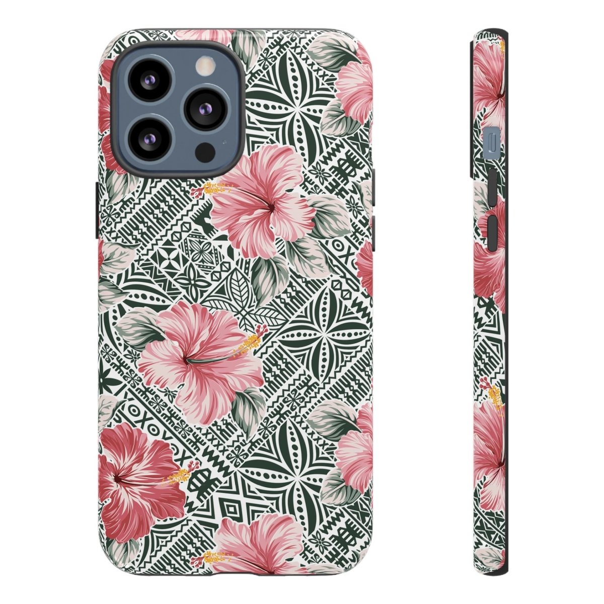 iPhone tough phone case featuring Solosolo Blooms design with vibrant floral pattern for durable protection.
