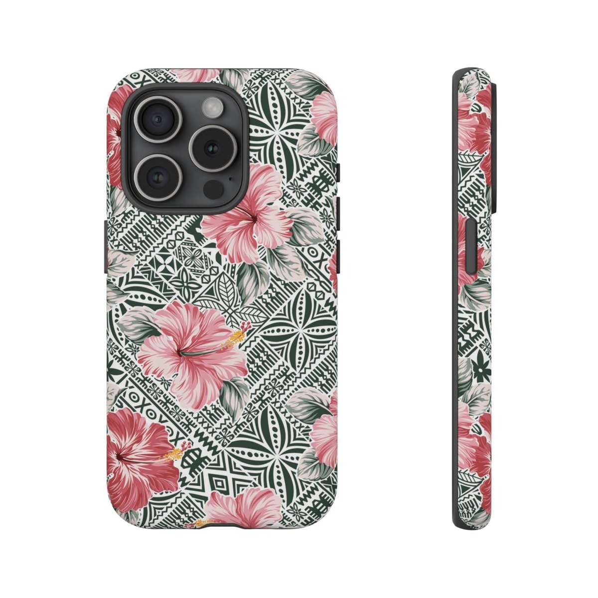 Durable iPhone tough phone case with Solosolo Blooms design by Printify, featuring vibrant floral artwork for iPhone models.