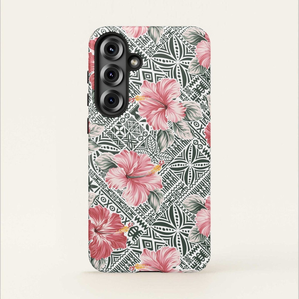 Printify iPhone tough phone case with Solosolo Blooms design, featuring vibrant botanical artwork for iPhone models.