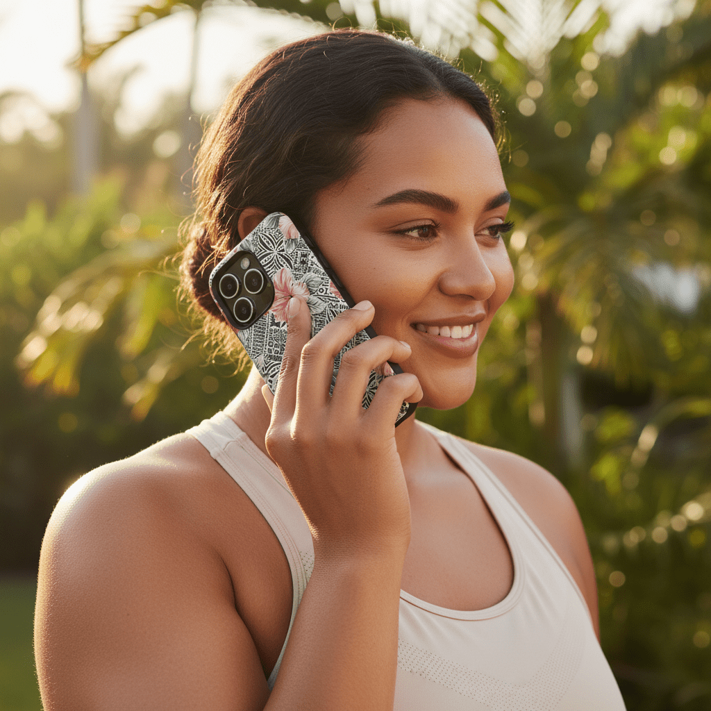 Printify iPhone tough phone case featuring Solosolo Blooms design, durable protective cover for iPhone models.