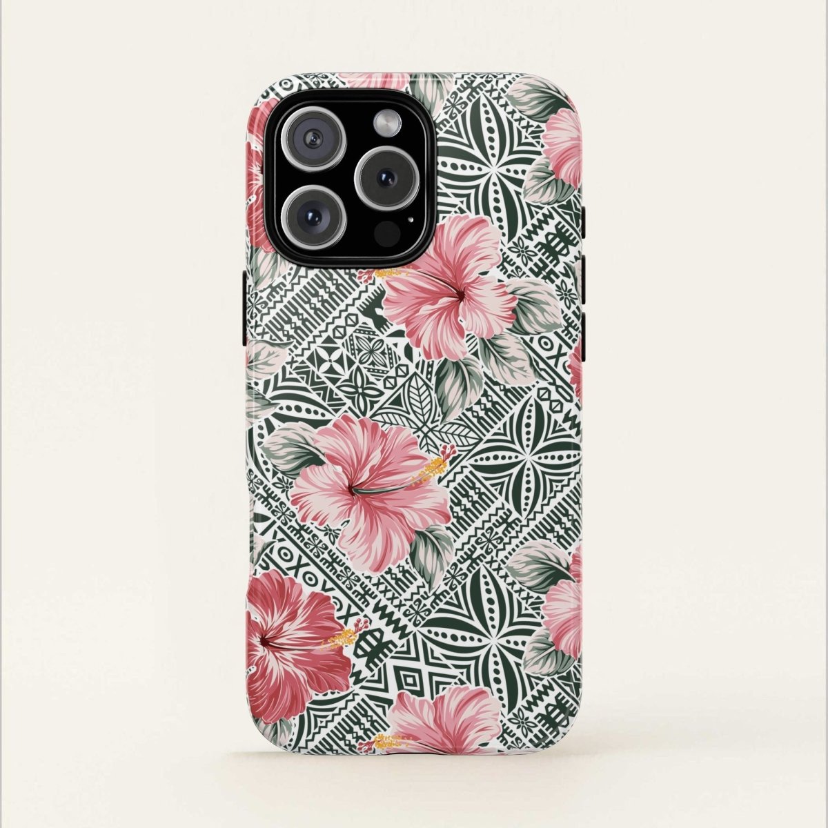 iPhone tough phone case with Solosolo Blooms, featuring vibrant floral artwork for iPhone models.