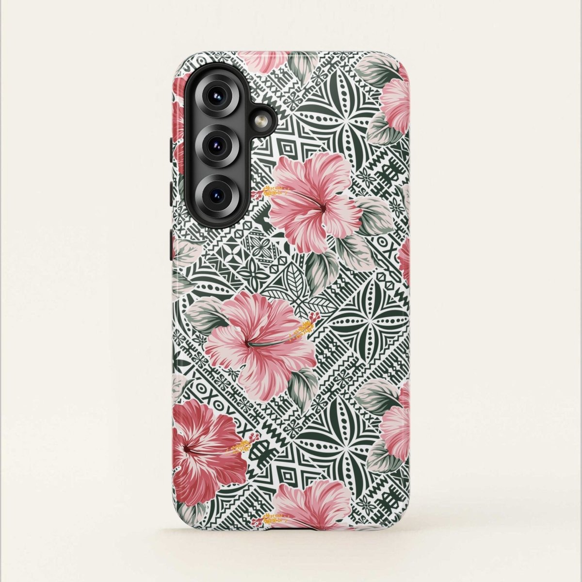 Printify iPhone tough phone case featuring Solosolo Blooms design with vibrant floral pattern for durability and style.
