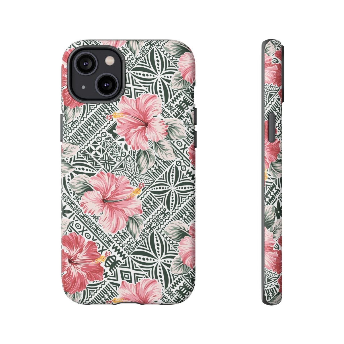 iPhone tough phone case with Solosolo Blooms, featuring vibrant floral artwork for iPhone models.