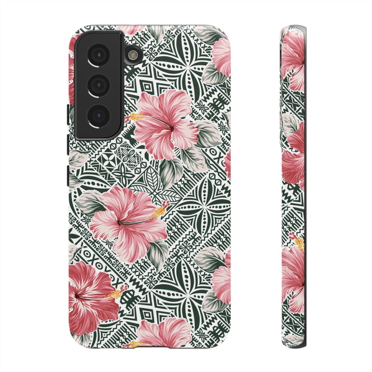 Printify iPhone tough phone case with Solosolo Blooms design, featuring vibrant floral artwork on durable protection.