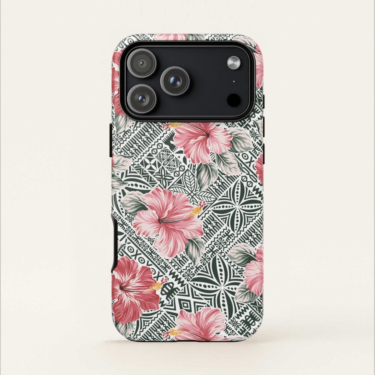 Printify iPhone tough phone case with Solosolo Blooms floral design, durable protection for iPhone models.
