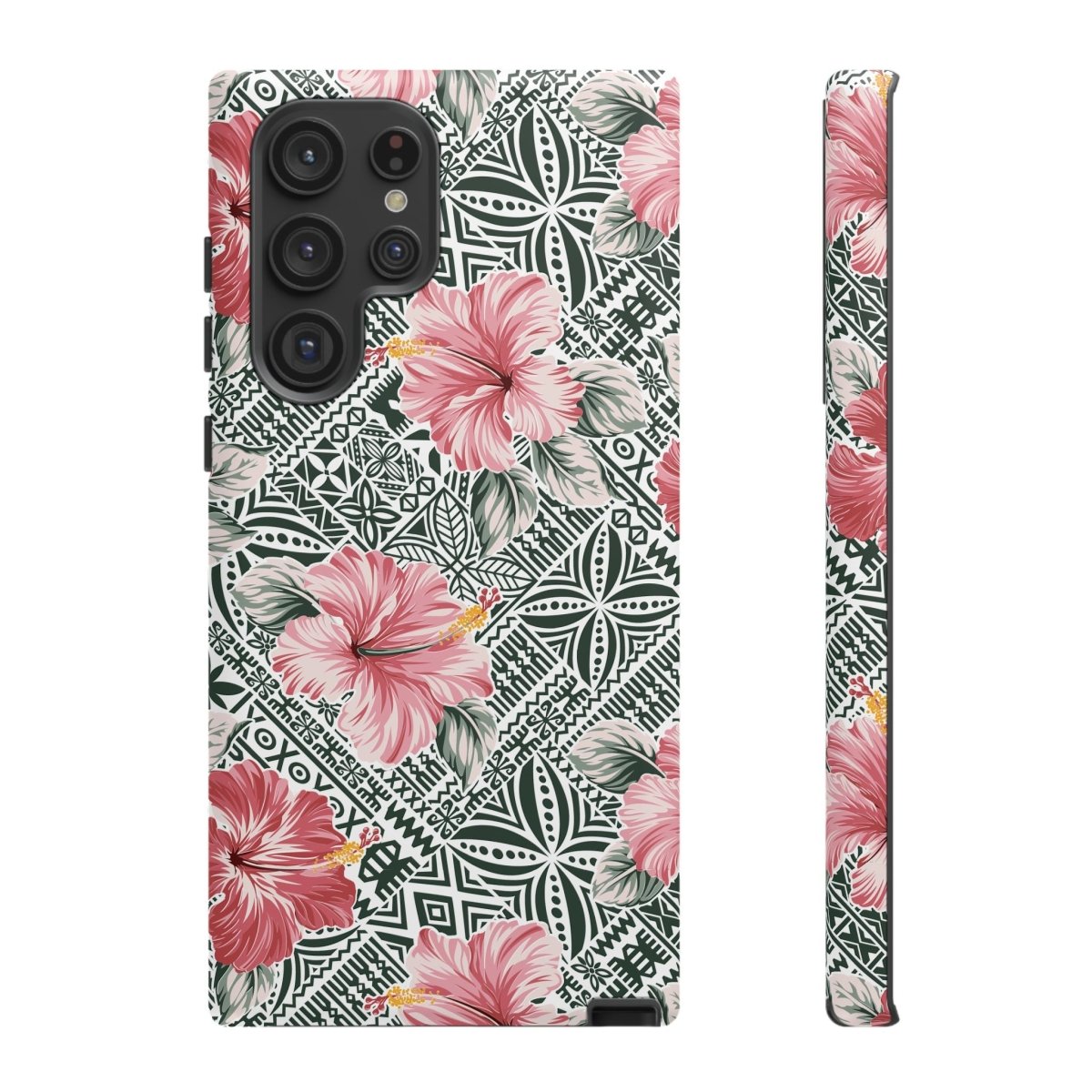 Durable iPhone tough phone case with Solosolo Blooms design by Printify, featuring vibrant floral artwork for iPhone models.