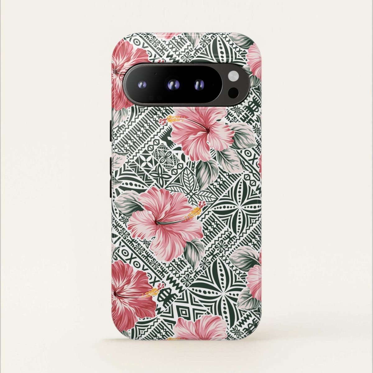 iPhone tough phone case with Solosolo Blooms design by Printify, featuring vibrant floral artwork on durable protection case.