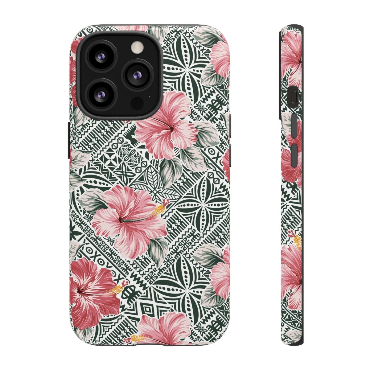 Durable iPhone tough phone case with Solosolo Blooms, featuring vibrant floral artwork for iPhone models.