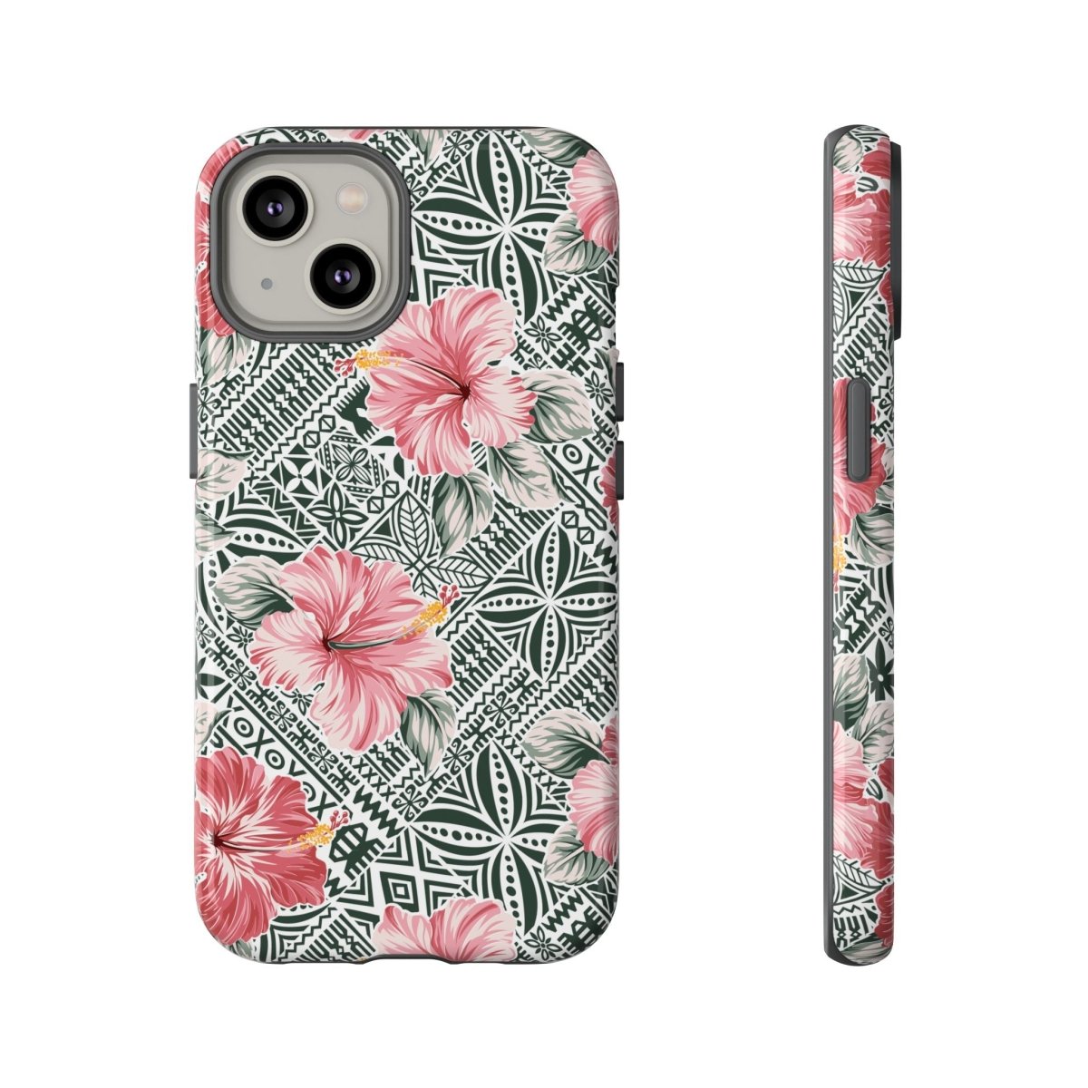 iPhone Tough Phone Case with Solosolo Blooms design, durable protective cover for iPhone models.