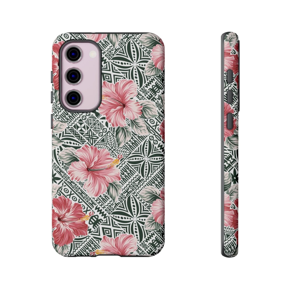 Durable iPhone tough phone case by Printify featuring a Solosolo Blooms design with vibrant floral artwork.