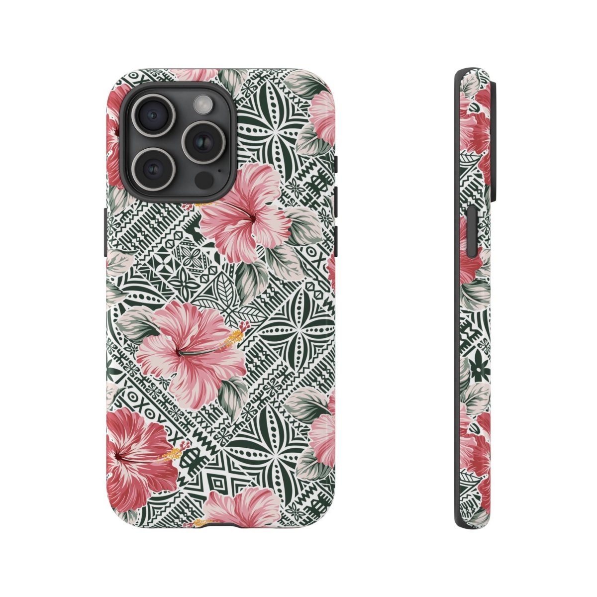 Printify iPhone tough phone case featuring Solosolo Blooms design with vibrant floral artwork for iPhone models.