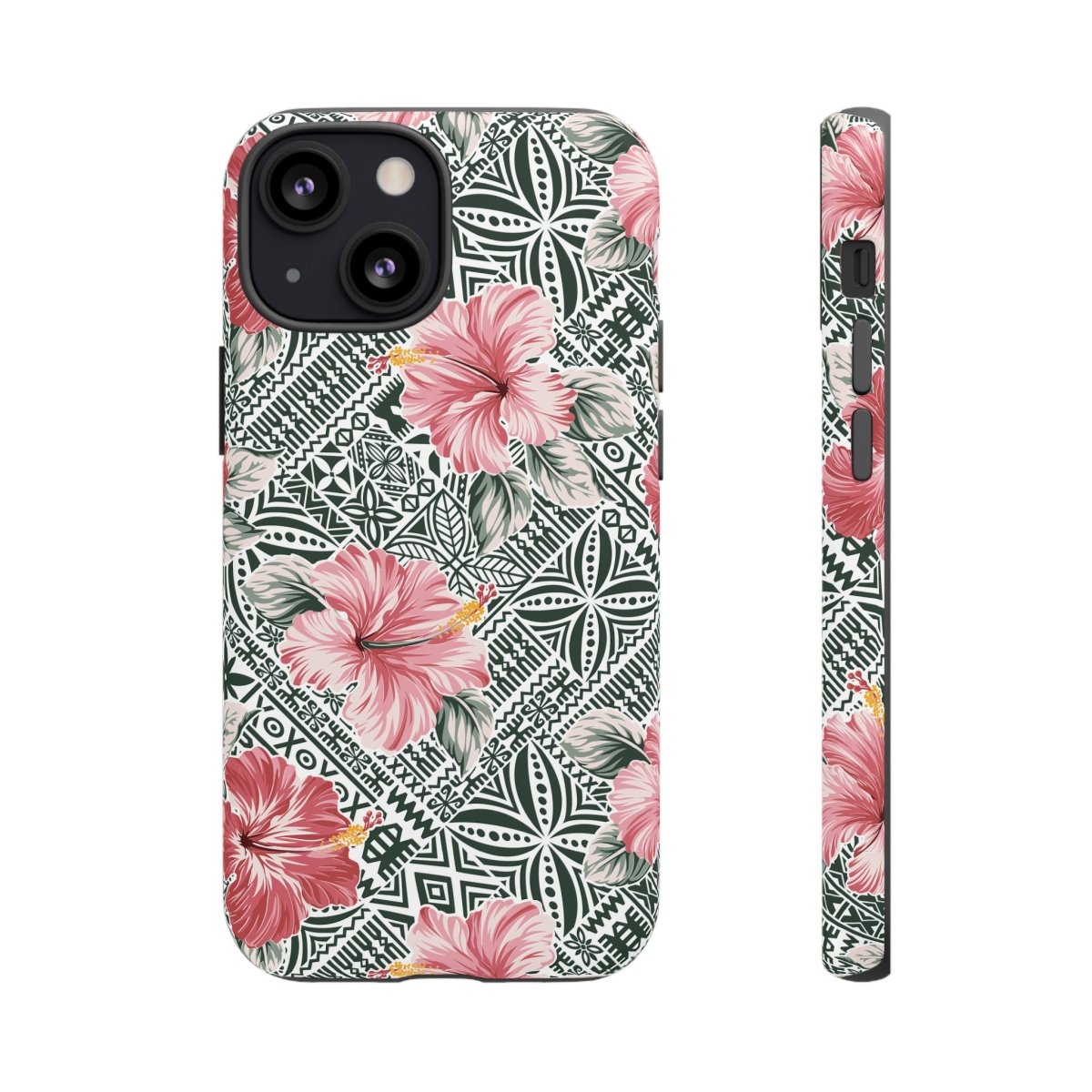 iPhone tough phone case featuring Solosolo Blooms design with vibrant floral artwork for iPhone models in AU, NZ, and USA.