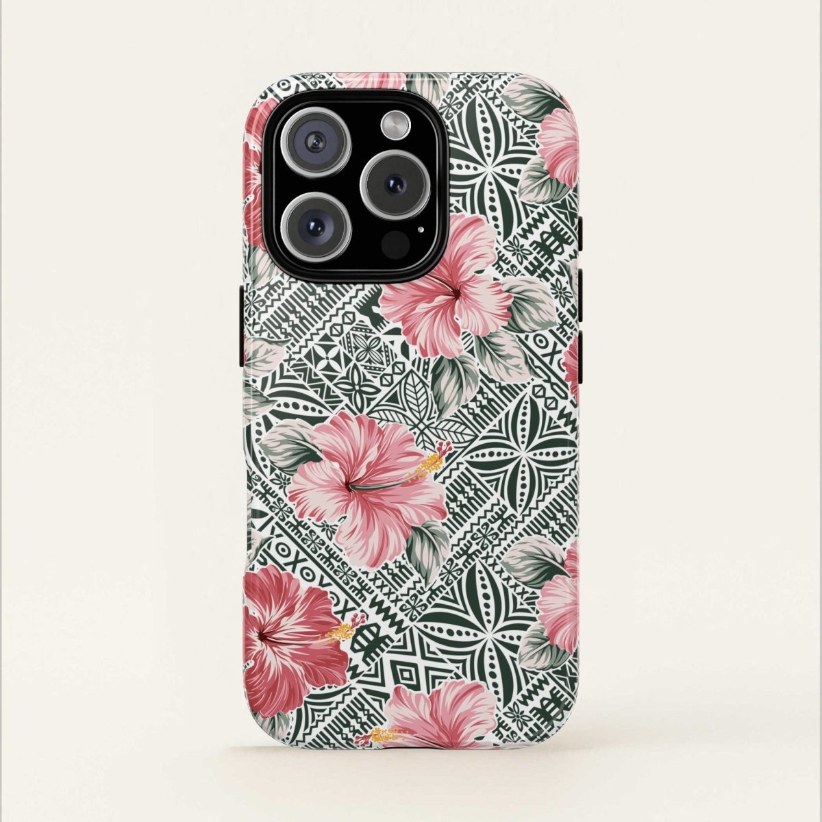 Printify iPhone tough phone case featuring Solosolo Blooms design, offers durable protection for iPhone models.